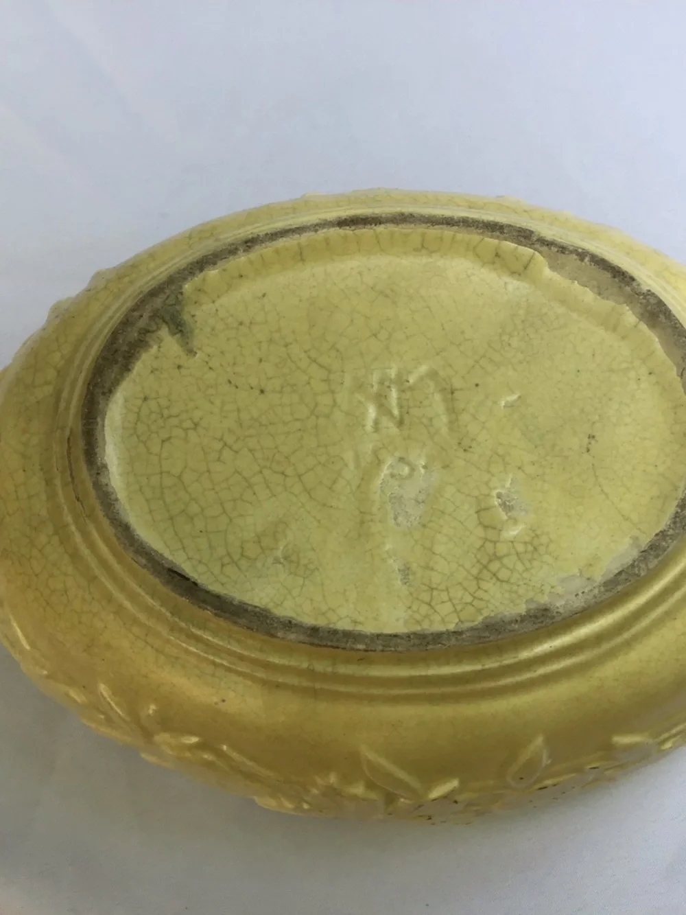 VTG McCoy? 50’s Yellow Ceramic  Planter, Has Crazing